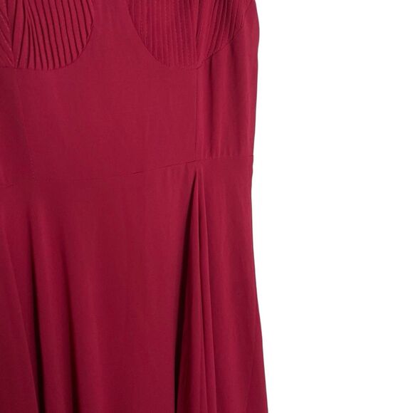 Lulus Cause for Commotion Maxi Dress Womens S Red Pleated Bustier Formal Gown - Picture 7 of 14